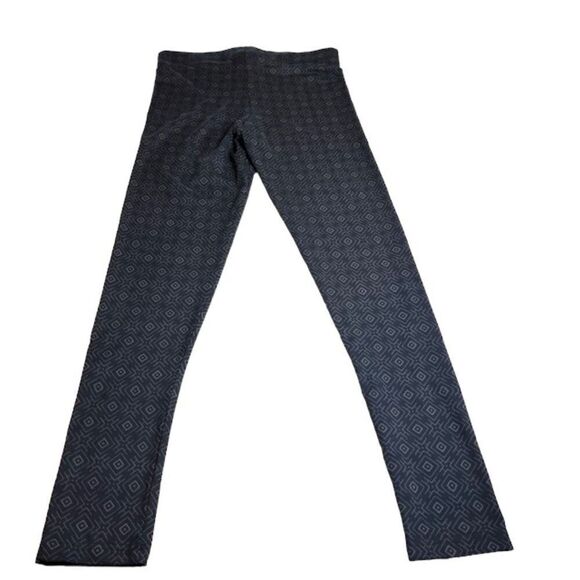 Mud pie Women's Black and Gray Geometric Diamond Print Leggings S/M - Picture 5 of 7